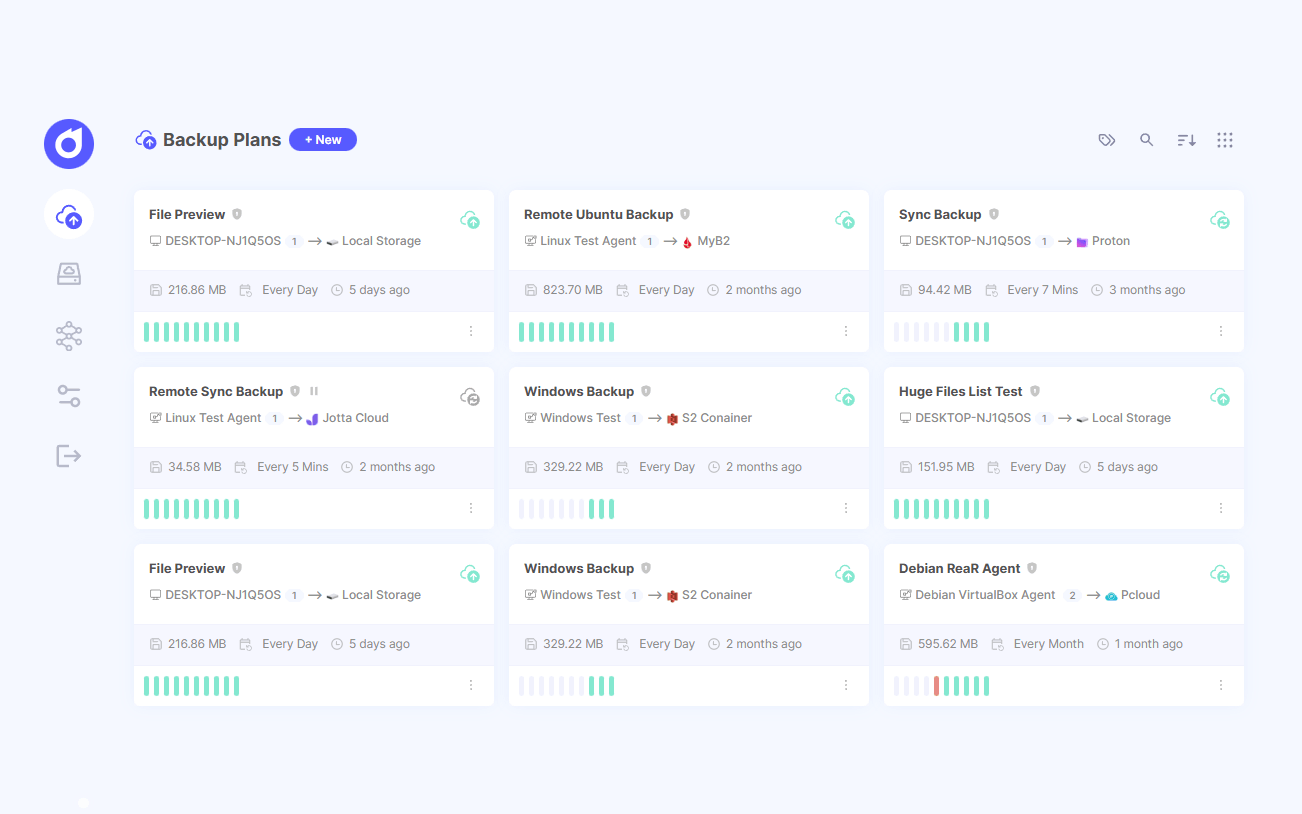 Pluton Backup Solution Screenshot